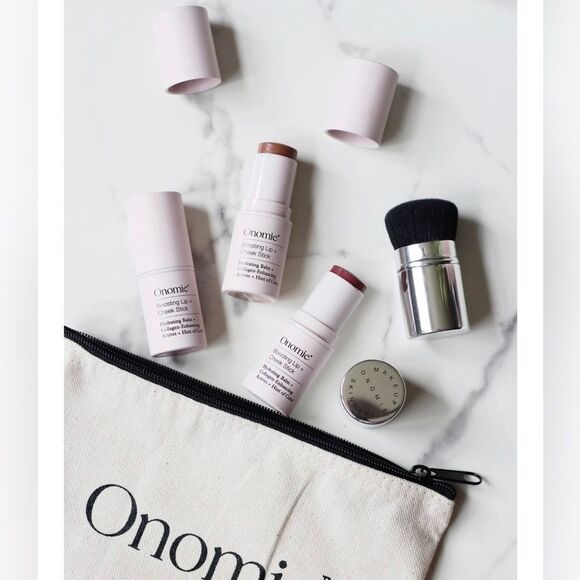 NIB 30.00 ONOMIE Boosting Lip + Cheek Stick in Nightingale in Two Shades - Picture 1 of 5